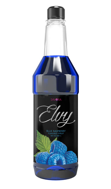ELVY Blue Raspberry Flavored Syrup 1L Plastic Bottle
