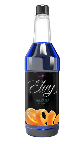 ELVY Blue Lagoon Flavored Syrup 1L Plastic Bottle