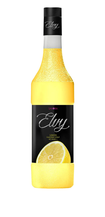 ELVY Lemon Flavored Syrup 1L Glass Bottle