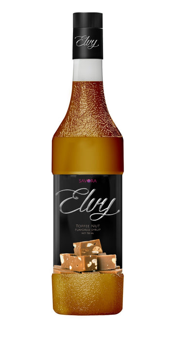 ELVY Toffee Nut Flavored Syrup 1L Glass Bottle