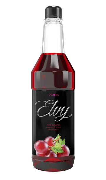 ELVY Red Grapes Flavored Syrup 1L Plastic Bottle