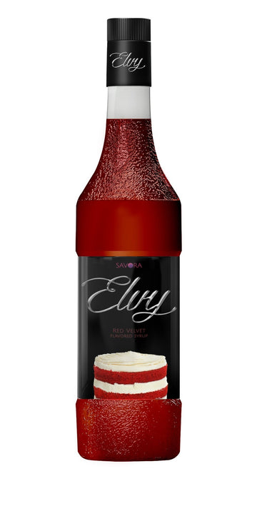 ELVY Red Velvet Flavored Syrup 1L Glass Bottle
