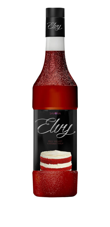 ELVY Red Velvet Flavored Syrup 1L Glass Bottle