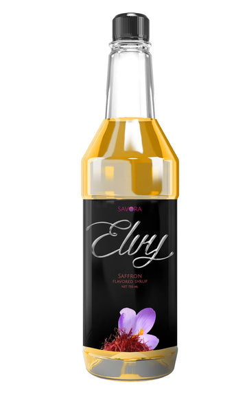 ELVY Saffron Flavored Syrup 750ML Plastic Bottle