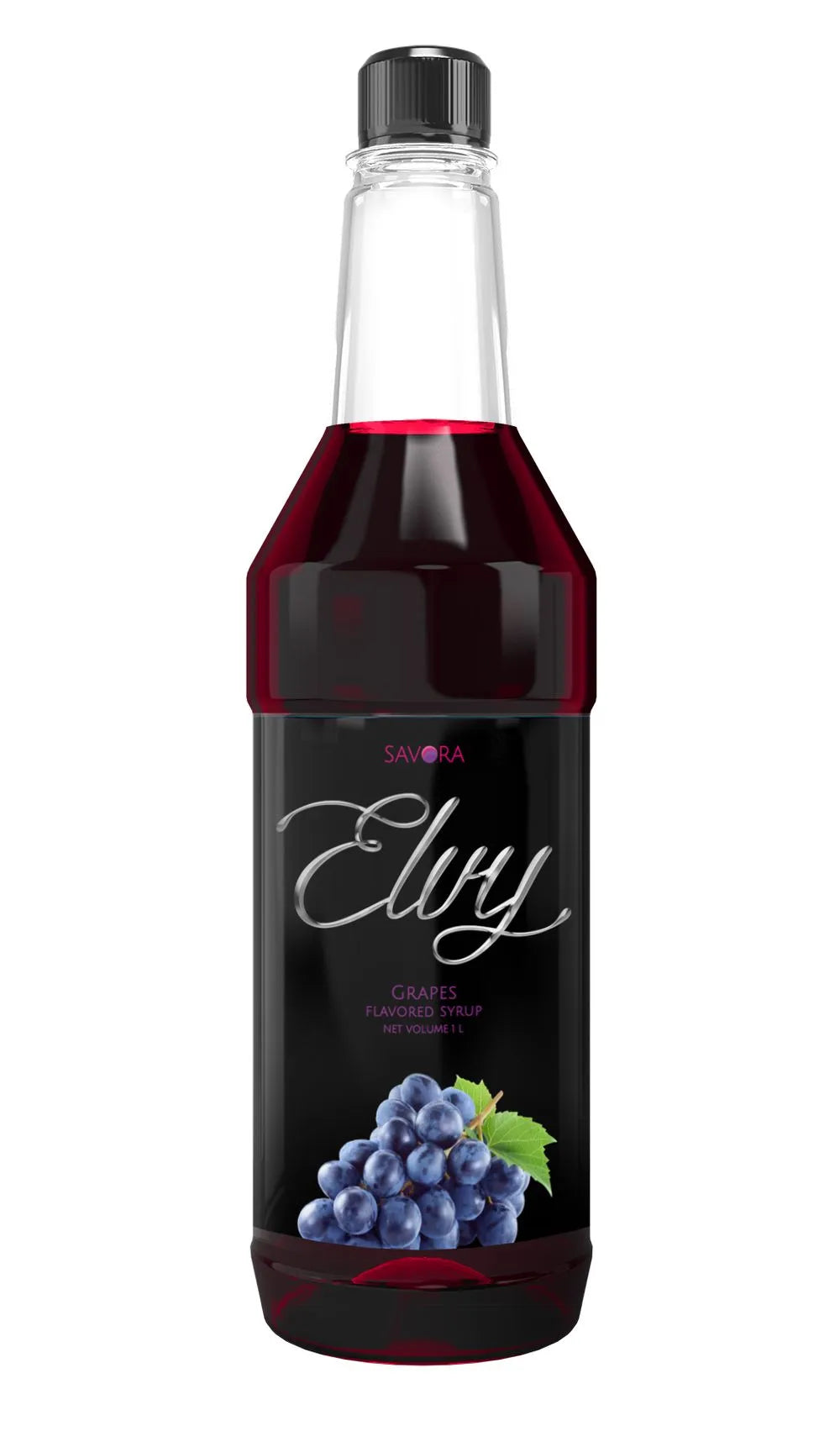 ELVY Grapes Flavored Syrup 1L Plastic Bottle