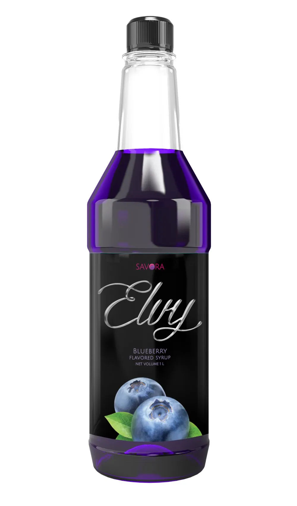 ELVY Blueberry Flavored Syrup 1L Plastic Bottle