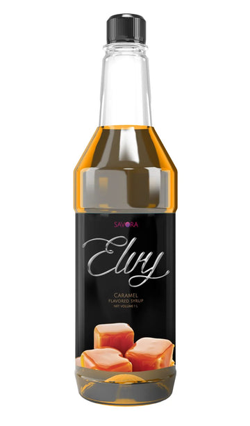 ELVY Caramel Flavored Syrup 1L Plastic Bottle