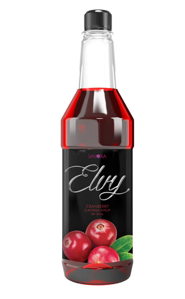 ELVY Cranberry Flavored Syrup 750ML Plastic Bottle