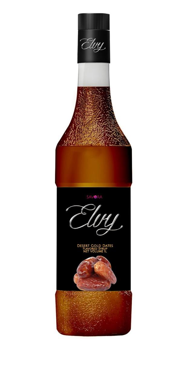 ELVY Desert Gold Dates Flavored Syrup 1L Glass Bottle