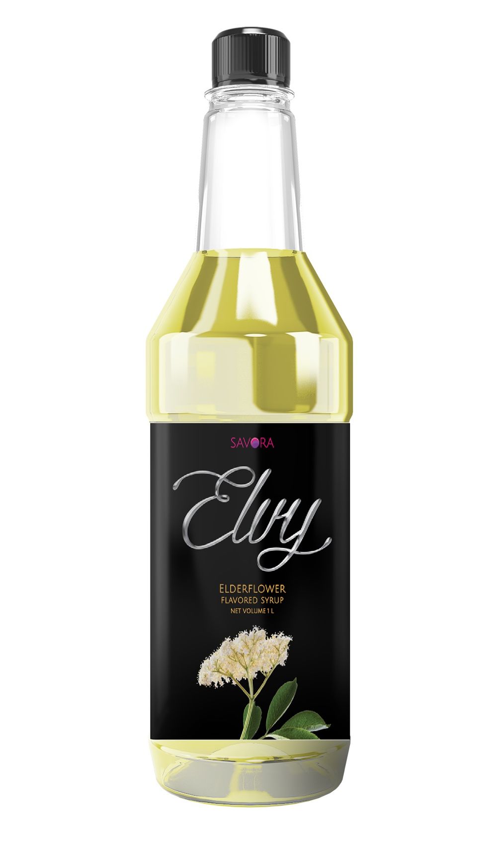 ELVY Elderflower Flavored Syrup 1L Plastic Bottle