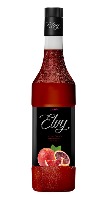 Elvy Blood Orange Flavored Syrup 1L Glass