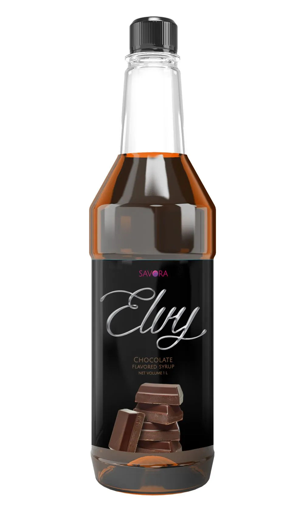 ELVY Chocolate Flavored Syrup 1L Plastic Bottle