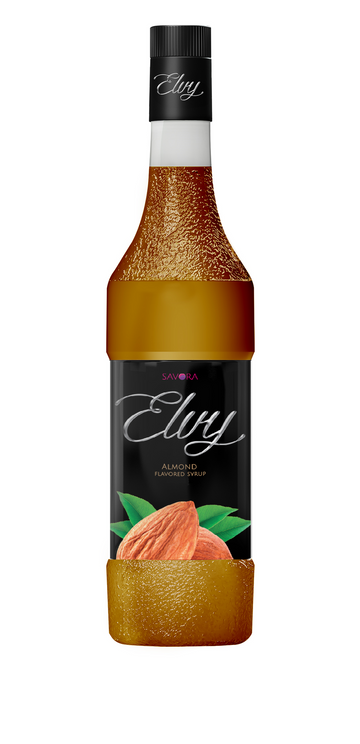 ELVY Almond Flavored Syrup 1L Glass Bottle