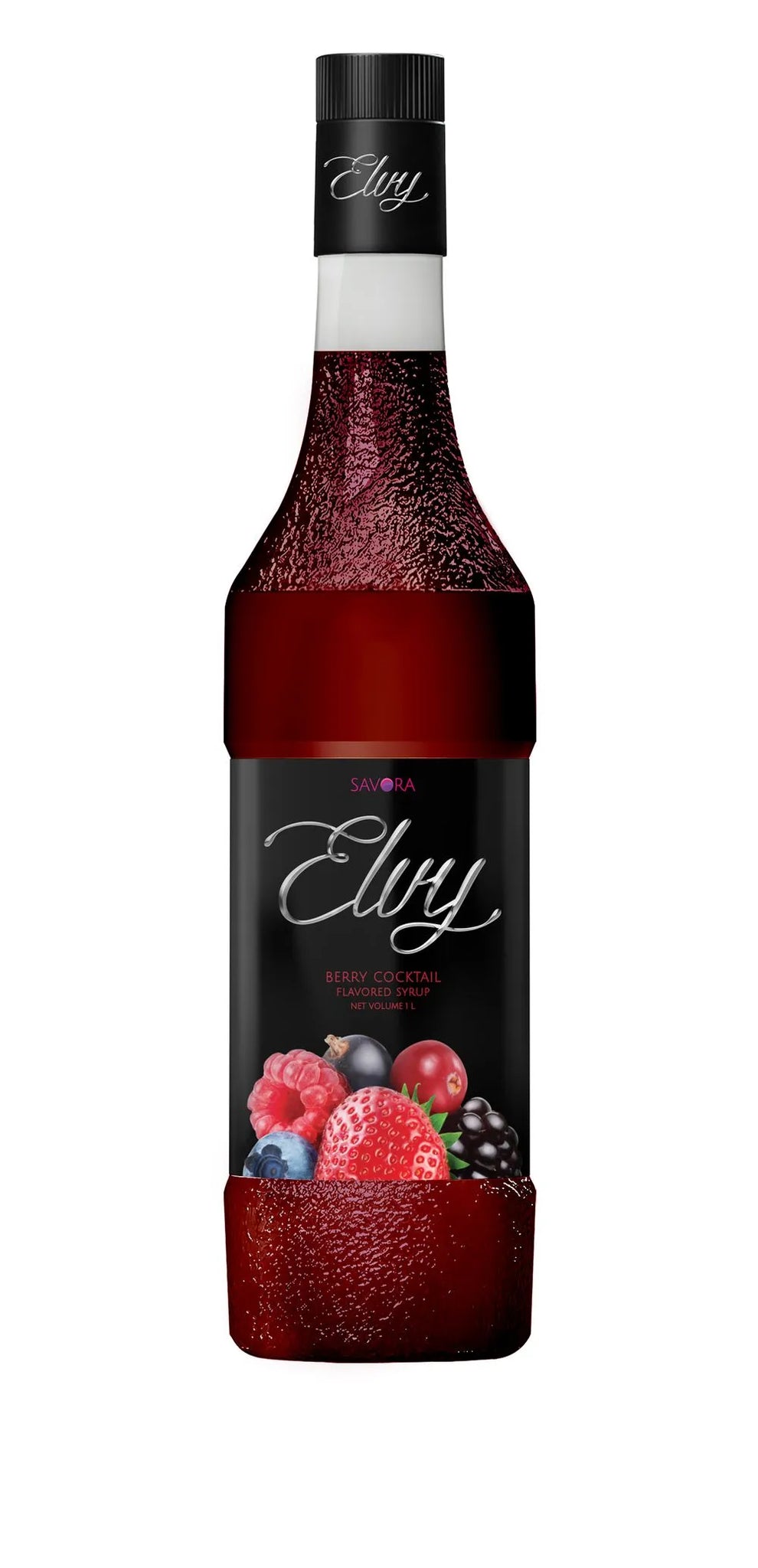 ELVY Berry Cocktail Flavored Syrup 1L Glass Bottle