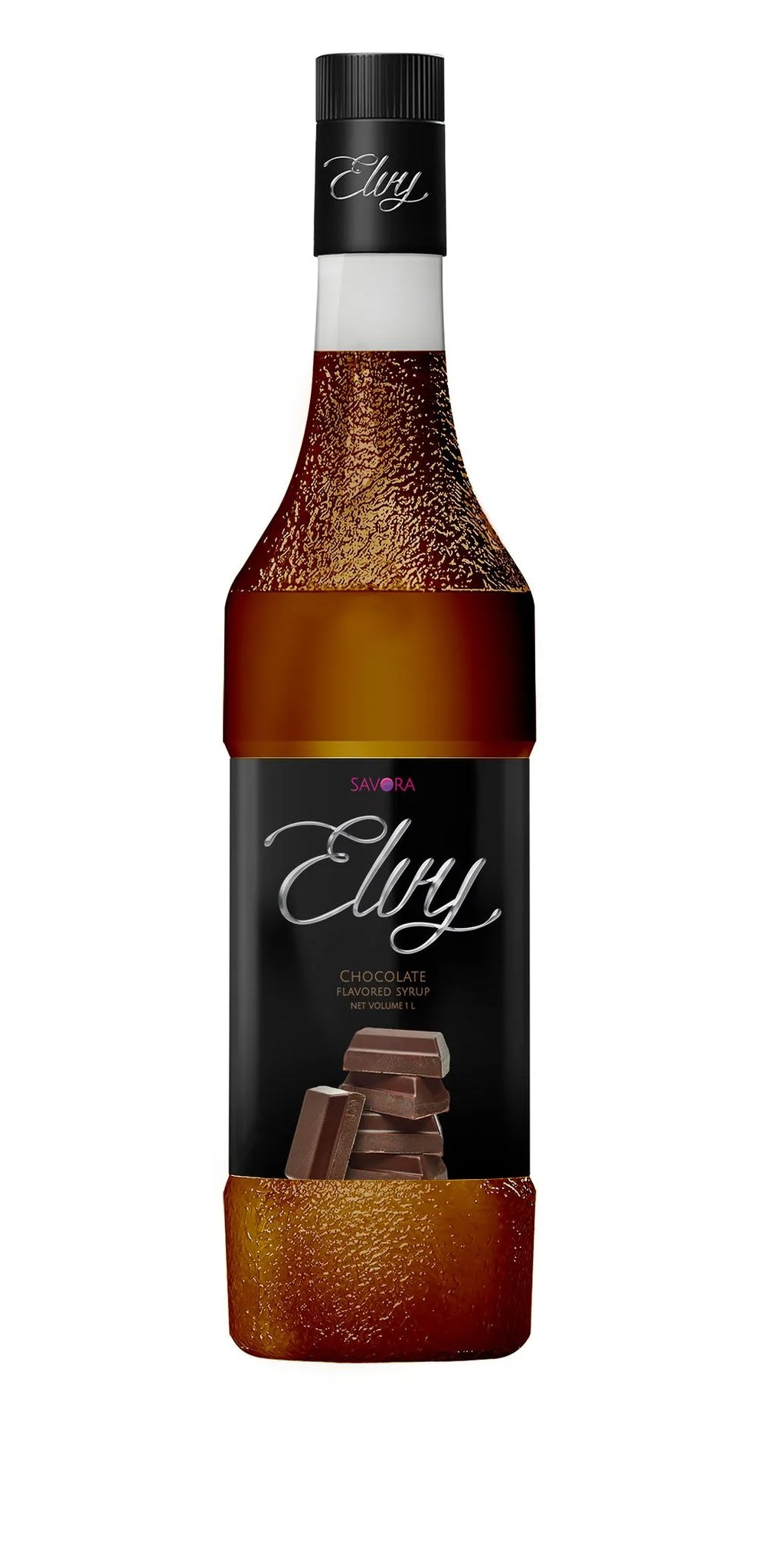 ELVY Chocolate Flavored Syrup 1L Glass Bottle