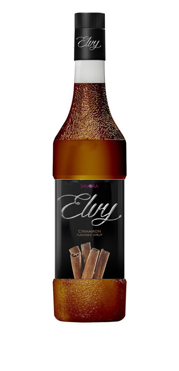 ELVY Cinnamon Flavored Syrup 1L Glass Bottle