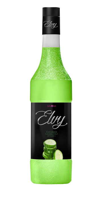 ELVY Cucumber Flavored Syrup 1L Glass Bottle