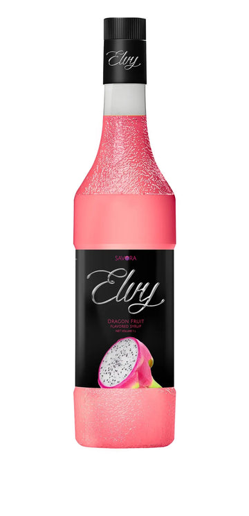 ELVY Dragon Fruit Flavored Syrup 1L Glass Bottle