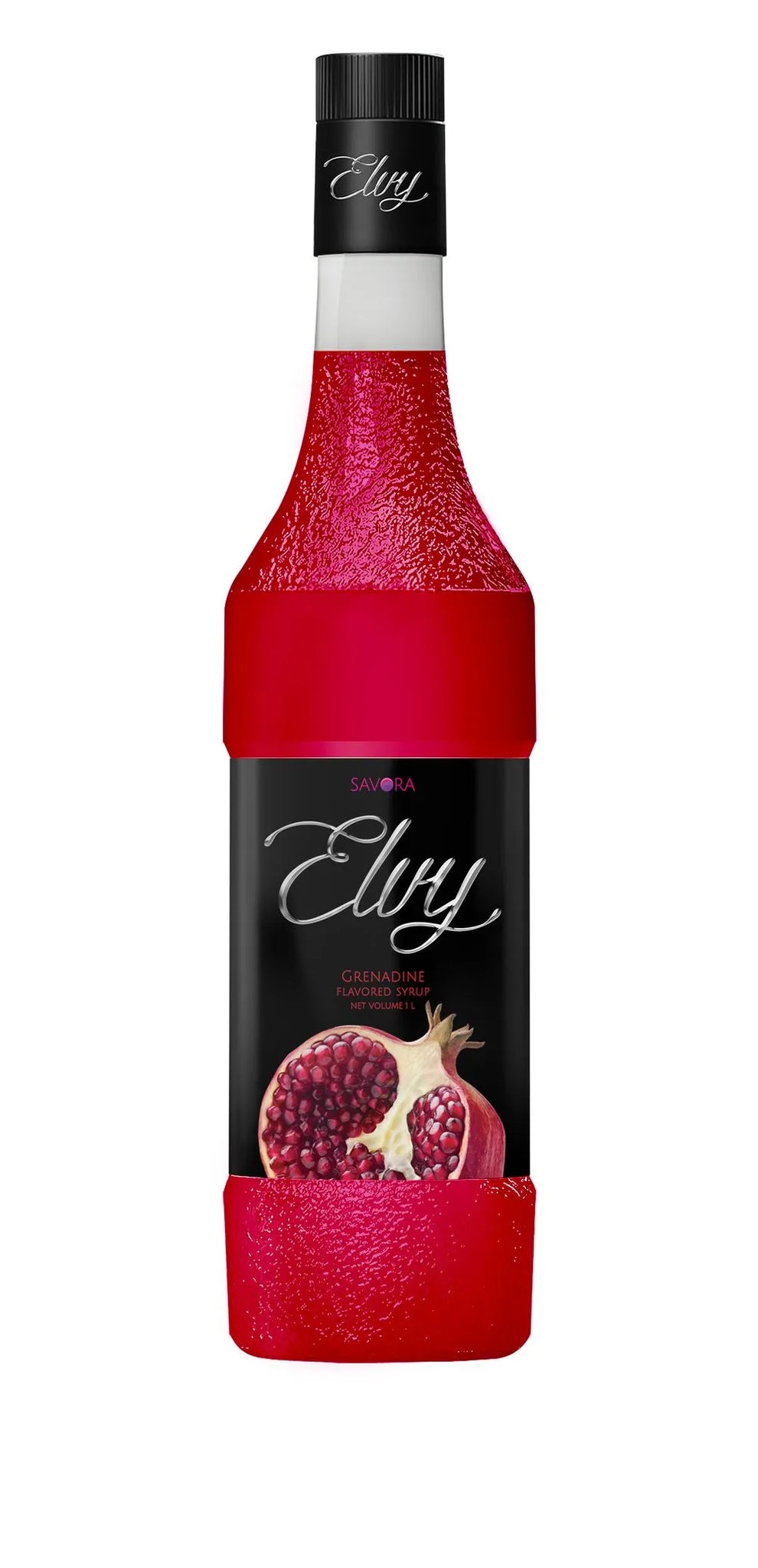 ELVY Grenadine Flavored Syrup 1L Glass Bottle