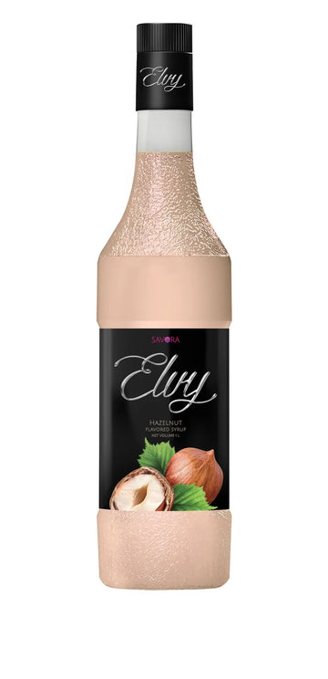 ELVY Hazelnut Flavored Syrup 1L Glass Bottle