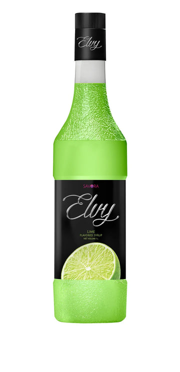 ELVY Lime Flavored Syrup 1L Glass Bottle