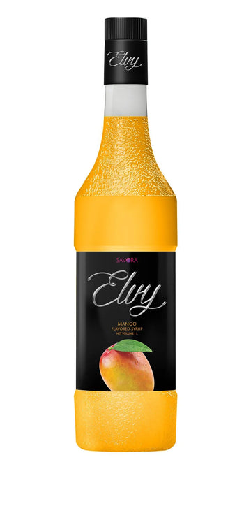 ELVY Mango Flavored Syrup 1L Glass Bottle