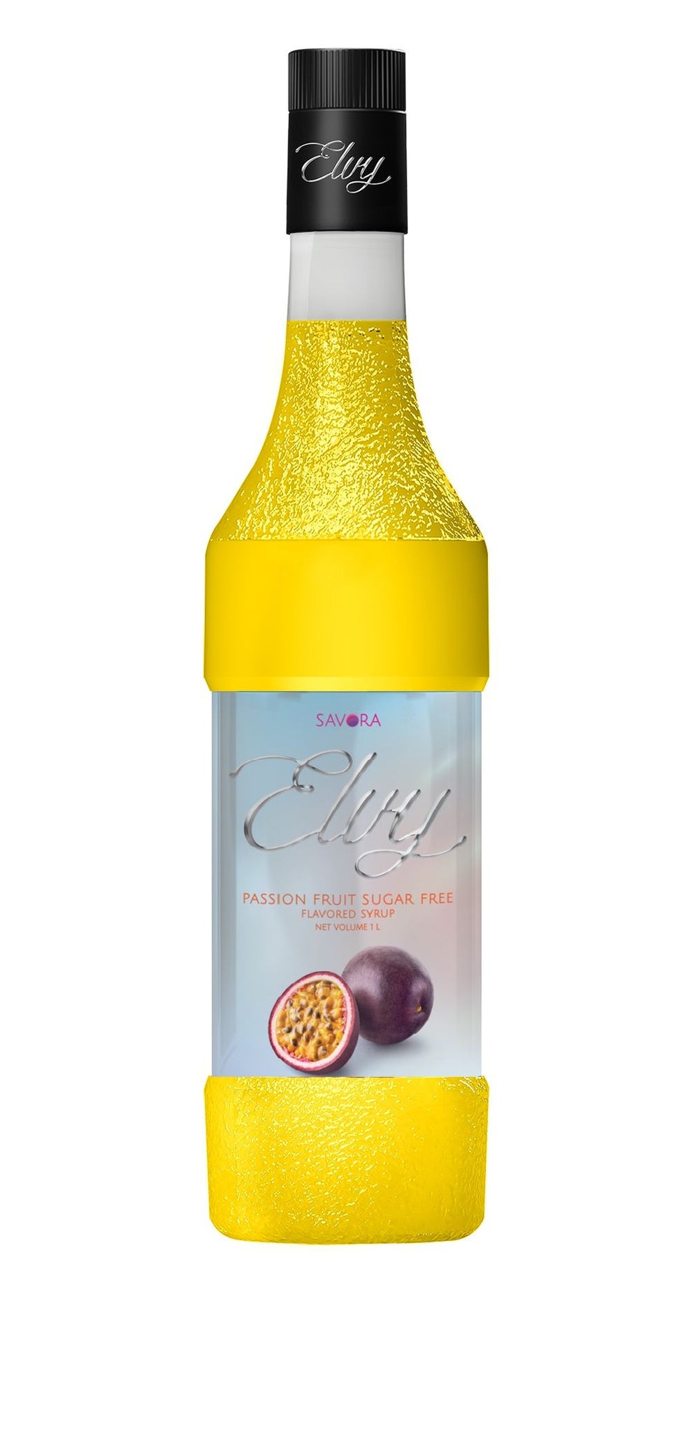 ELVY Passion Fruit Sugar Free Syrup 1L Glass Bottle