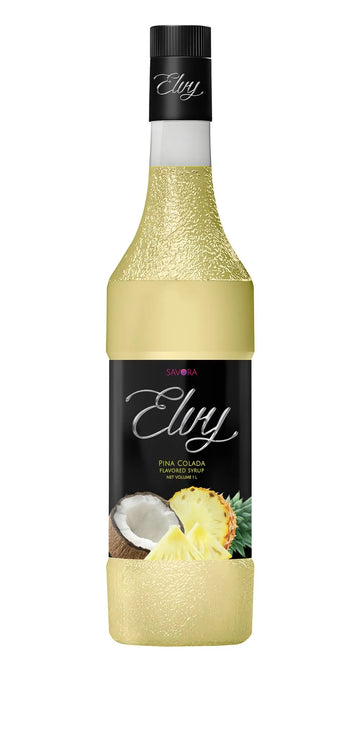 Elvy Pina Colada Flavored Syrup 1L Glass Bottle