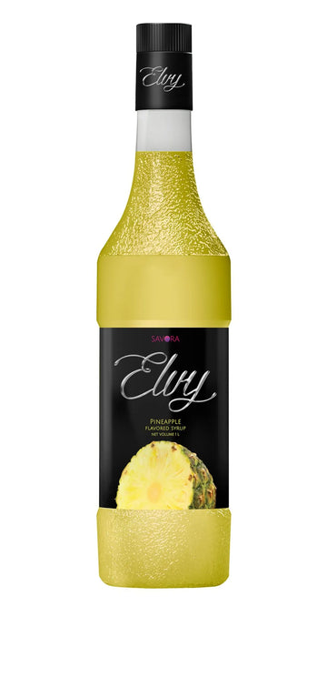 ELVY Pineapple Flavored Syrup 1L Glass Bottle