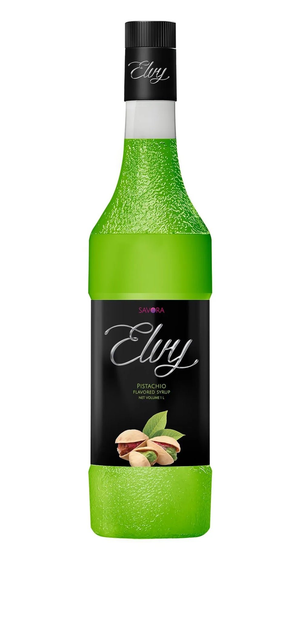 ELVY Pistachio Flavored Syrup 1L Glass Bottle