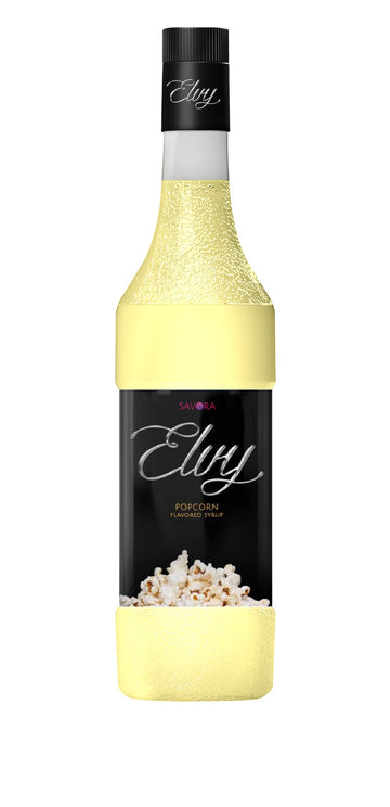 ELVY Popcorn Flavored Syrup 1L Glass Bottle