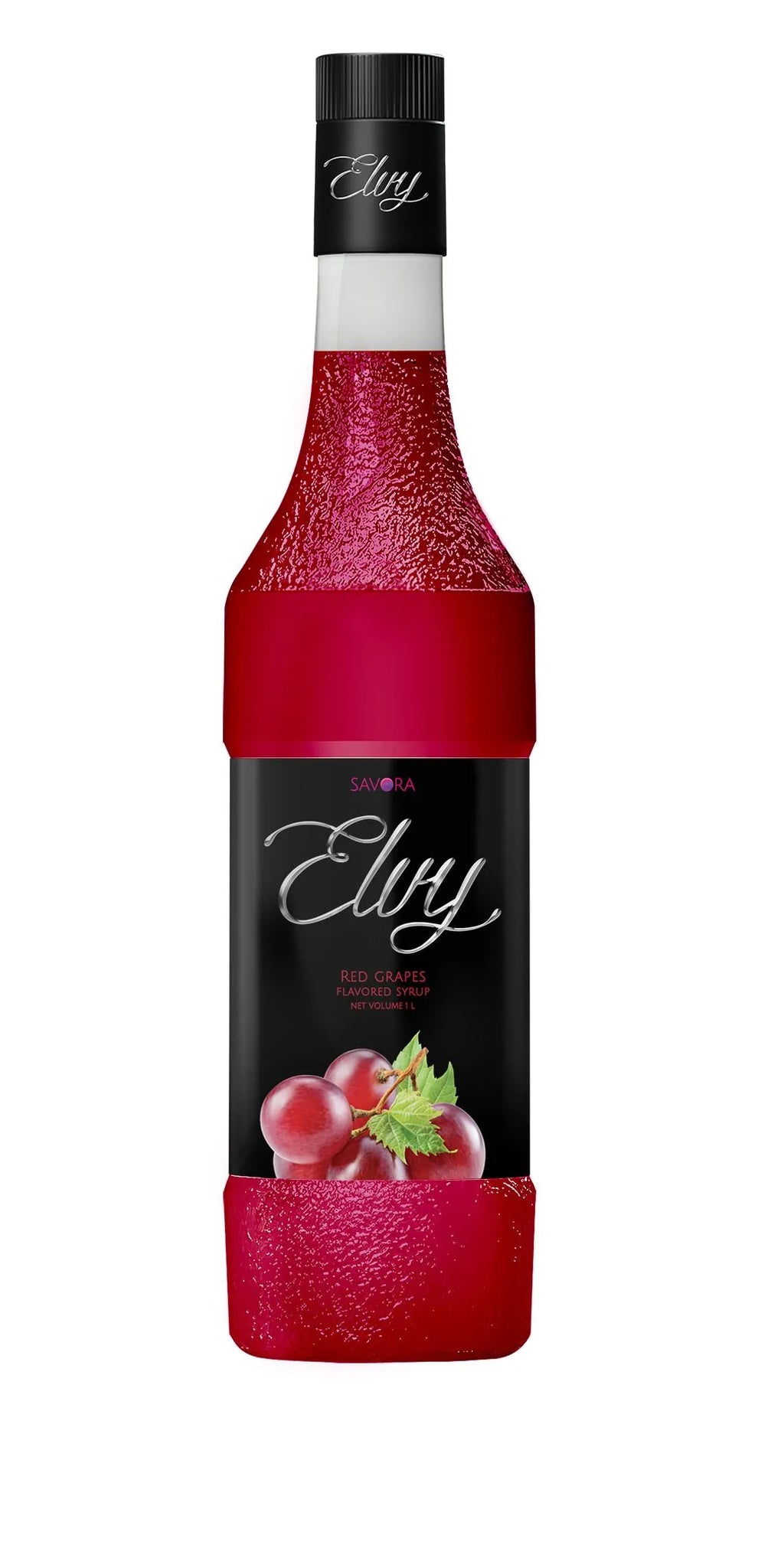 ELVY Red Grapes Flavored Syrup 1L  Glass Bottle