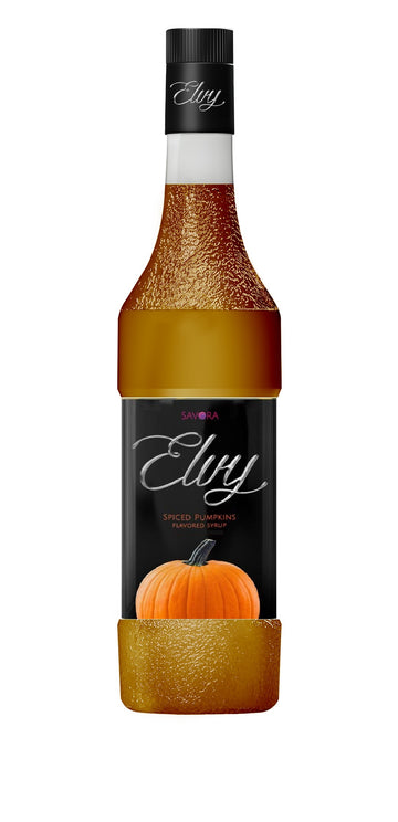 ELVY Spiced Pumpkins Flavored Syrup 1L Glass Bottle