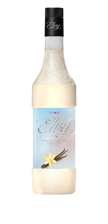 ELVY Vanilla Sugar Free Flavored Syrup 1L Glass Bottle