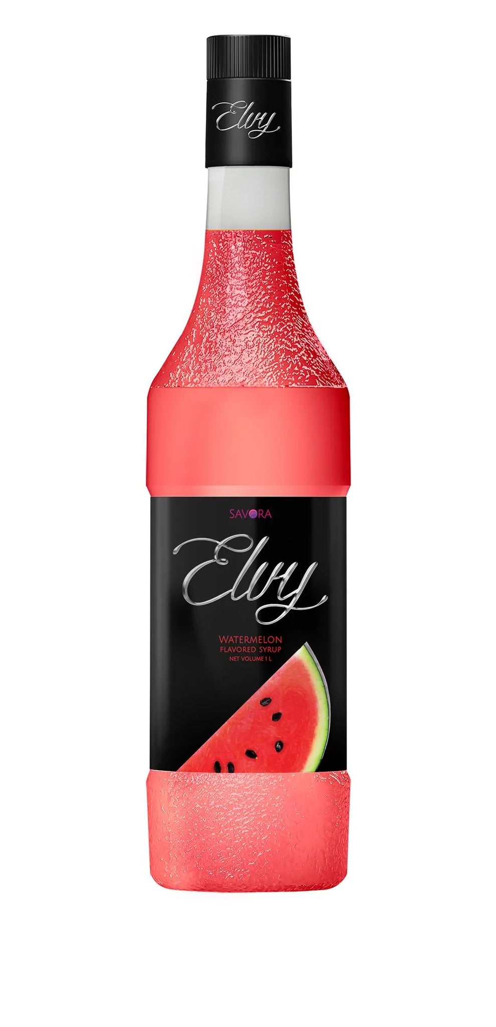 ELVY Watermelon Flavored Syrup 1L Glass Bottle