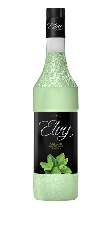 ELVY Wild Mint Flavored Syrup 1L Glass Bottle