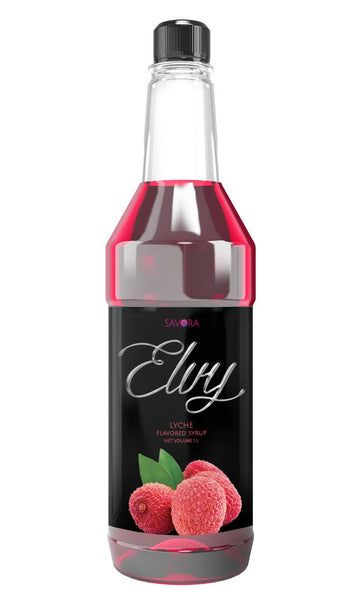 ELVY Lychee Flavored Syrup 1L Plastic Bottle