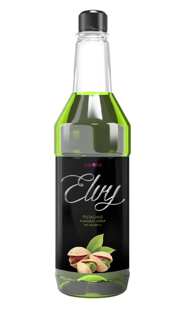 ELVY Pistachio Flavored Syrup 1L Plastic Bottle