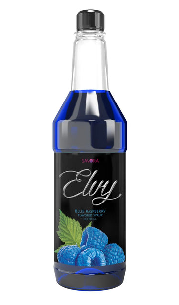 Elvy Blue Raspberry Flavored Syrup 250ML Plastic Bottle