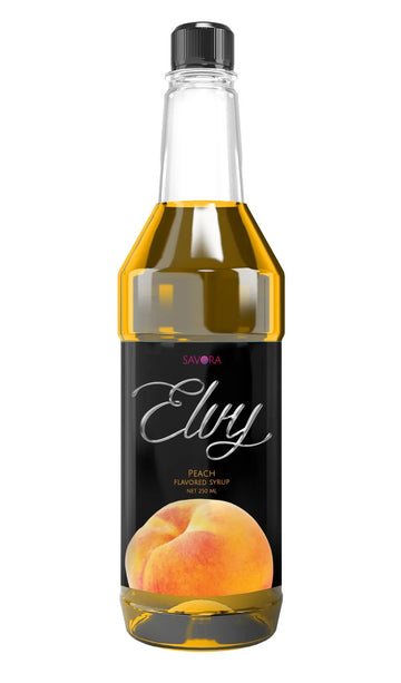 Elvy Peach Flavored Syrup 250ML Plastic Bottle