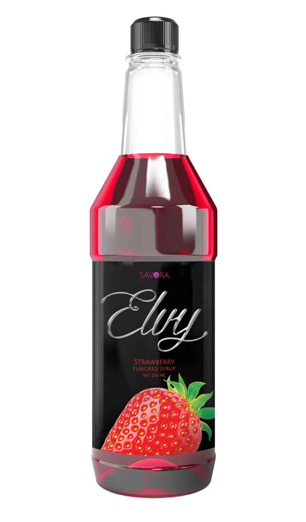 Elvy Strawberry Flavored Syrup 250ML Plastic Bottle