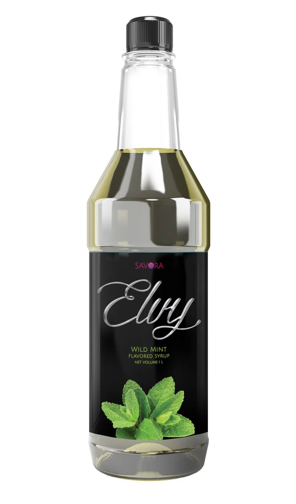 ELVY Wild Mint Flavored Syrup 1L Plastic Bottle