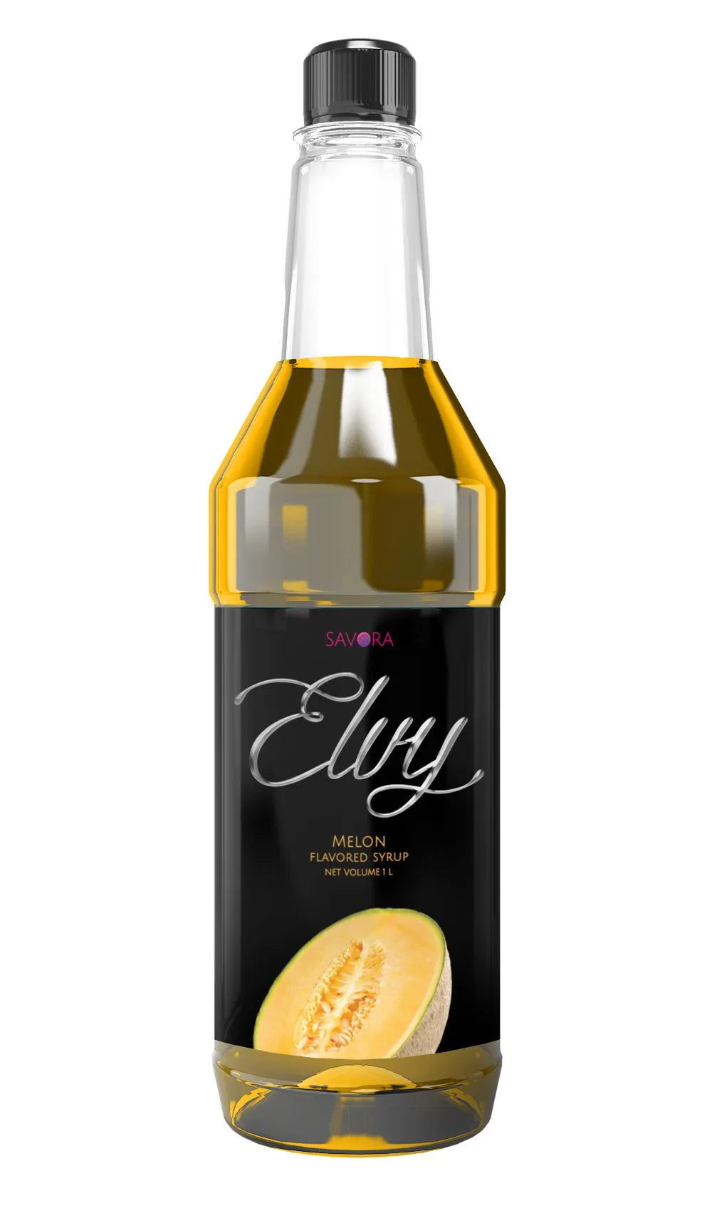 ELVY Melon Flavored Syrup 1L Plastic Bottle