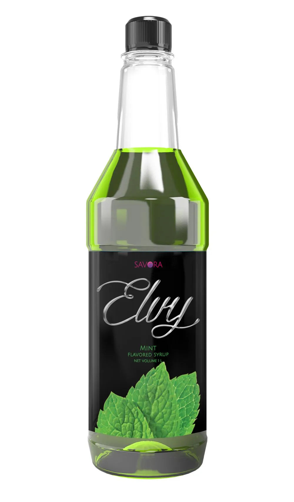 ELVY Mint Flavored Syrup 1L Plastic Bottle