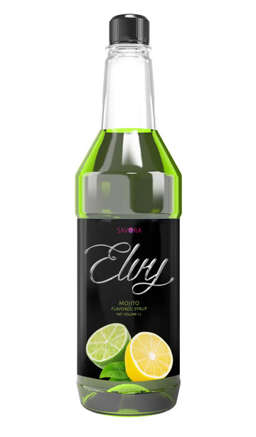 ELVY Mojito (Green) Flavored syrup 1L Plastic Bottle