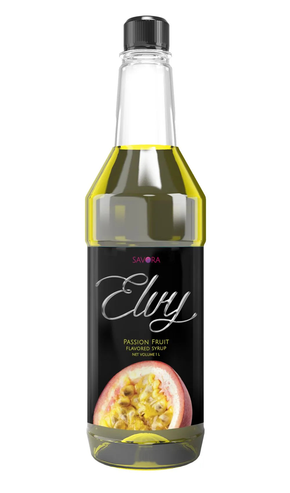 ELVY Passion Fruit Flavored Syrup 1L Plastic Bottle