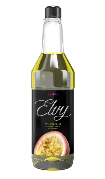 ELVY Passion Fruit Flavored Syrup 1L Plastic Bottle