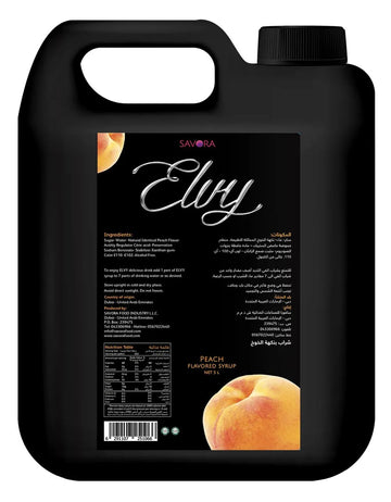 ELVY Peach Flavored syrup 5L