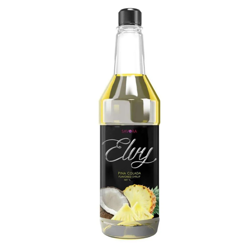 Elvy Pina Colada Flavored Syrup 1L Plastic Bottle